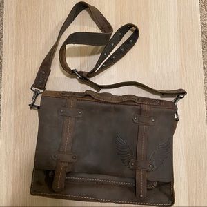 Vintage Fossil Messenger Bag/Laptop Bag